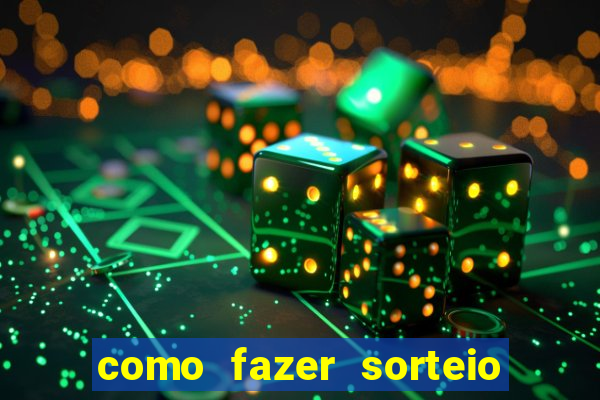 como fazer sorteio de cores online